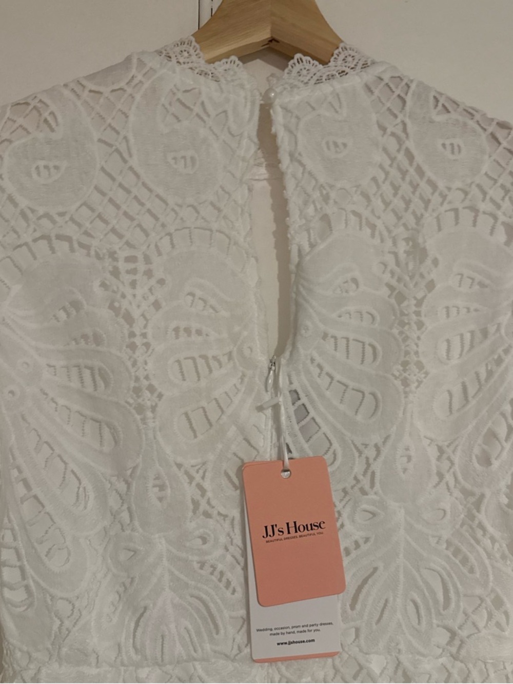 JJ’s House Kyna White Lace Mini Dress NWT Small Bridal Shower Engagement - Picture 7 of 7
